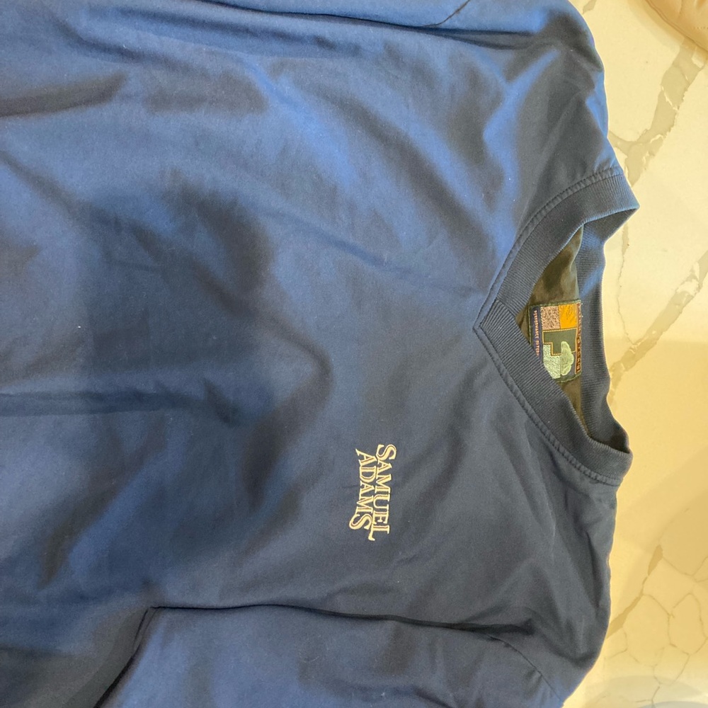 Vintage Samuel Adams beer navy windbreaker size l/xl